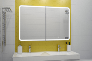 Зеркальный шкаф с подсветкой Misty Авеню 120см белый